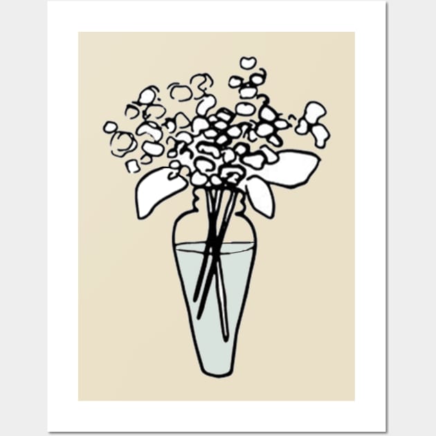 White Flowers Wall Art by MotoGirl